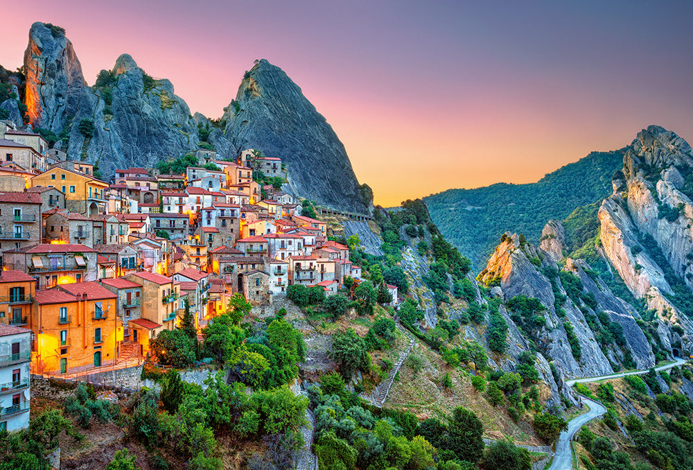 KIDEK pussel - Sunrise over Castelmezzano, 1500-bitar