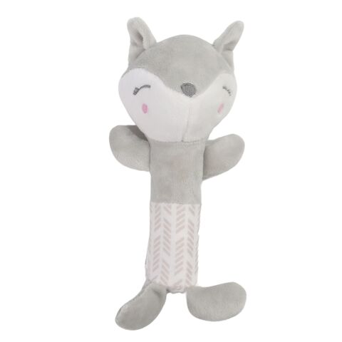 Carlo Baby Fleecefilt Grå Prick & Gosedjur Giftset Grå Räv