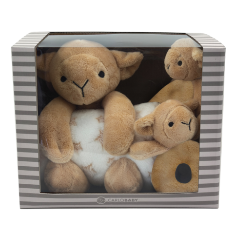 Carlo Baby Gift Set Brunt Lamm