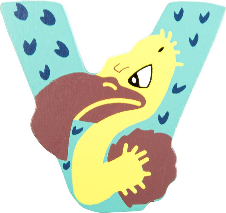 small foot Träbokstäver Djur V