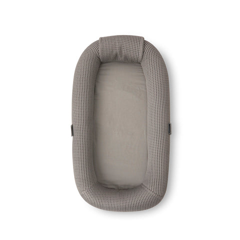Carlo Baby Nest Grey Waffled with Play Arch and 3 Toys