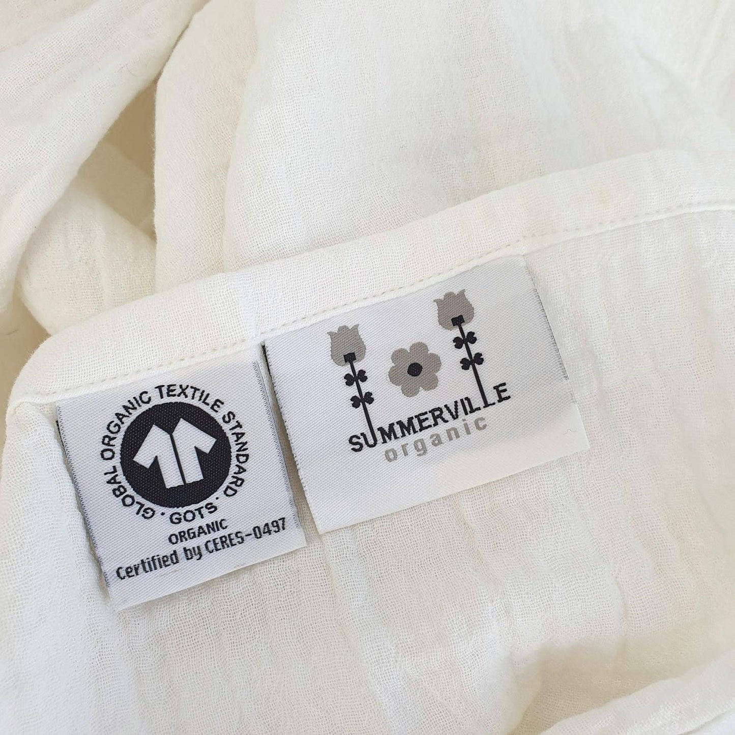 Ekologisk Baby Crinkle Swaddle Vit