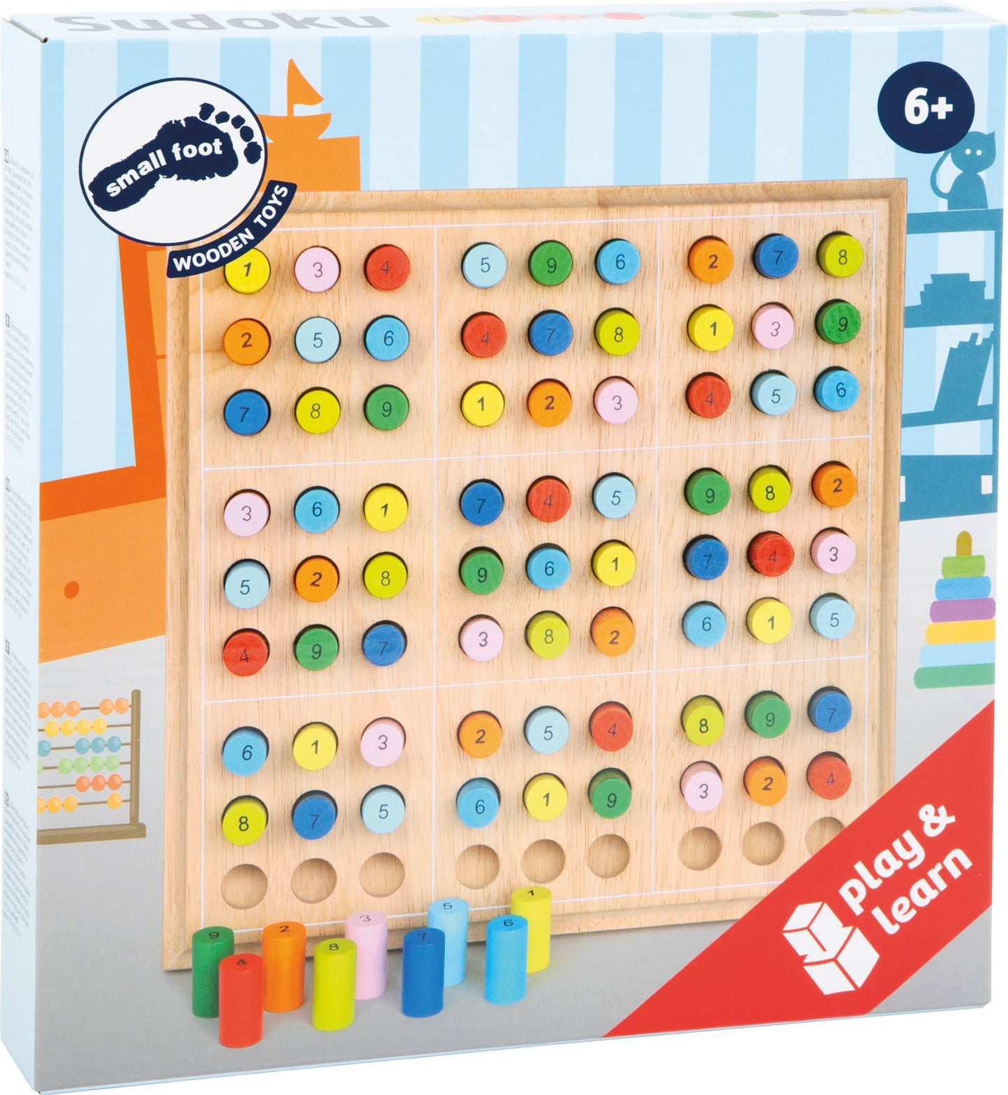 small foot Sudoku | Pedagogisk leksak | trä