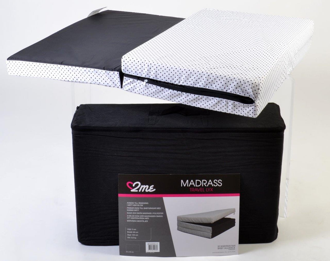 2Me Madrass Lyx svart-vit 60x120 cm