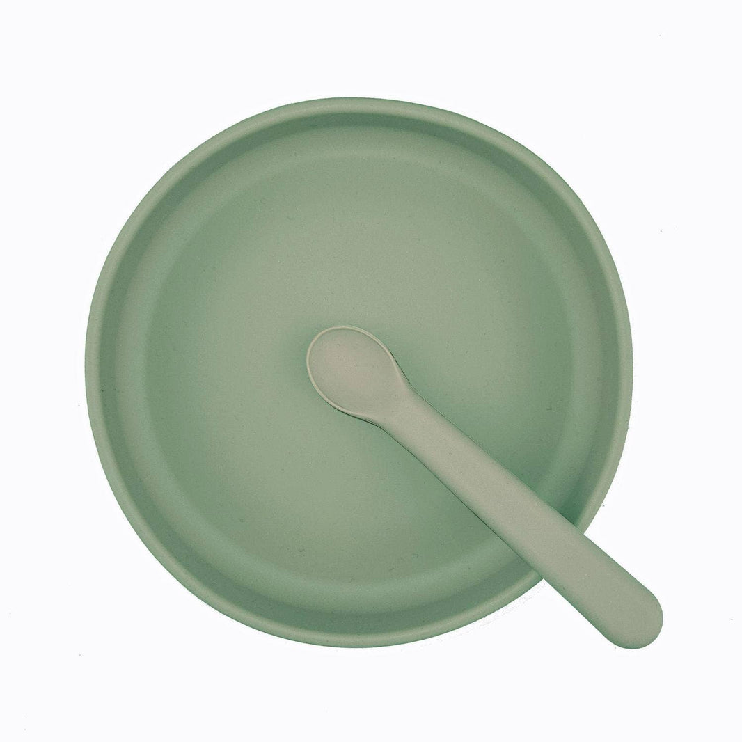 Summerville tallrik och sked silikon