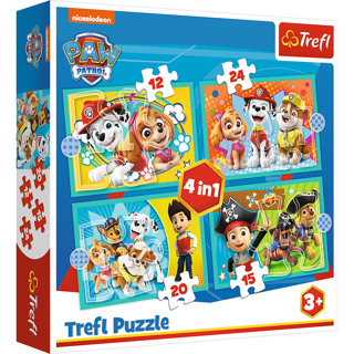 KÄRNAN, PUSSEL, TREFL - 12+15+20+24 BIT PAW PATROL