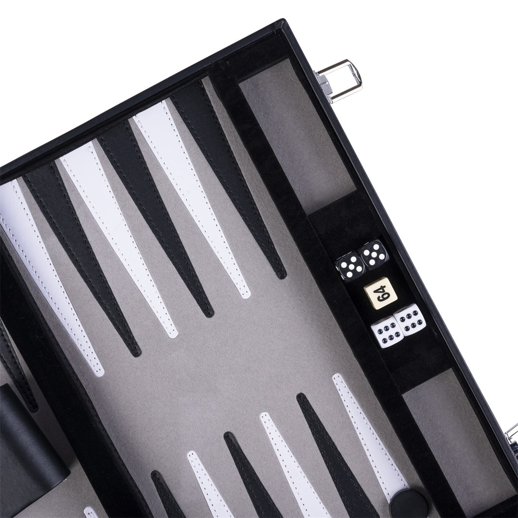 Engelhart - Backgammon grå/svart/vit