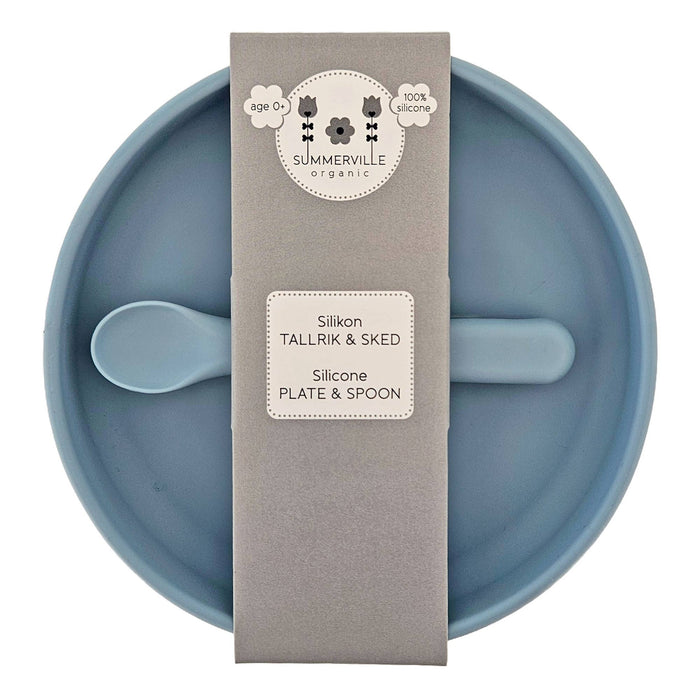 Summerville organic Tallrik och sked silikon