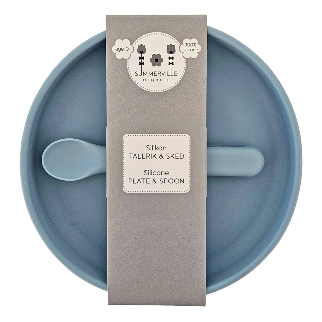 Summerville organic Tallrik och sked silikon