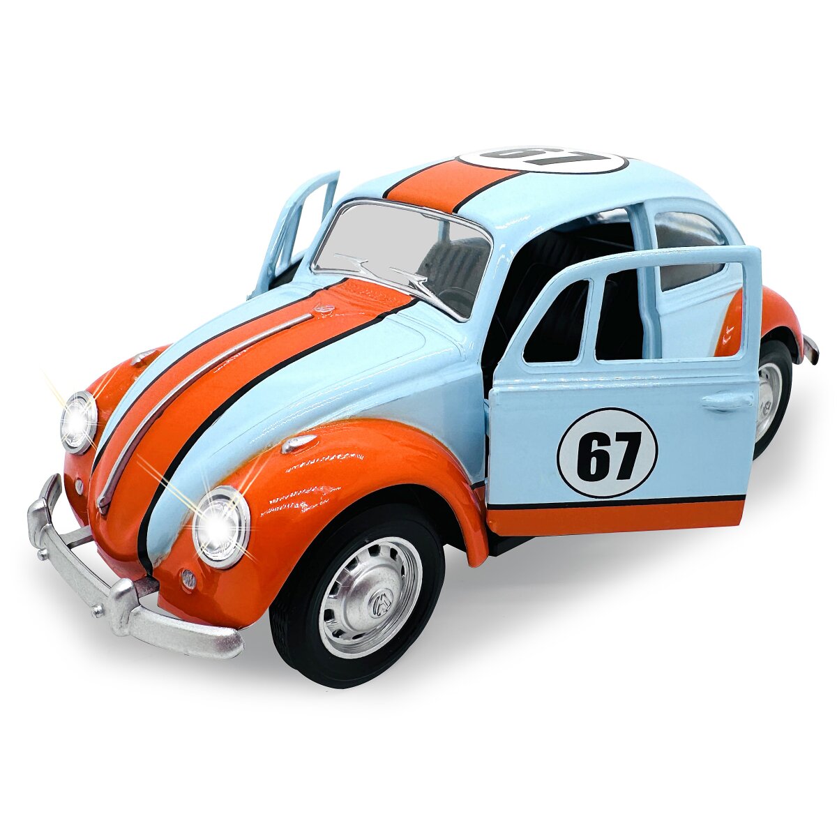 JAMARA Volkwagen Classical Beetle 1967 Diecast 1:28 light blue incl. Button cells