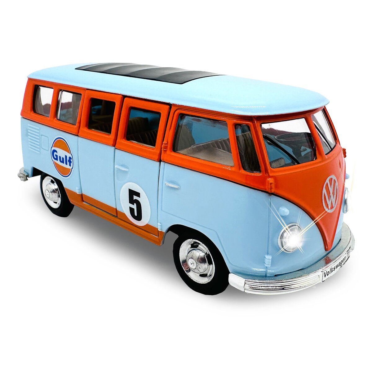 JAMARA Volkwagen T1 Diecast 1:30 light blue incl. Button cells