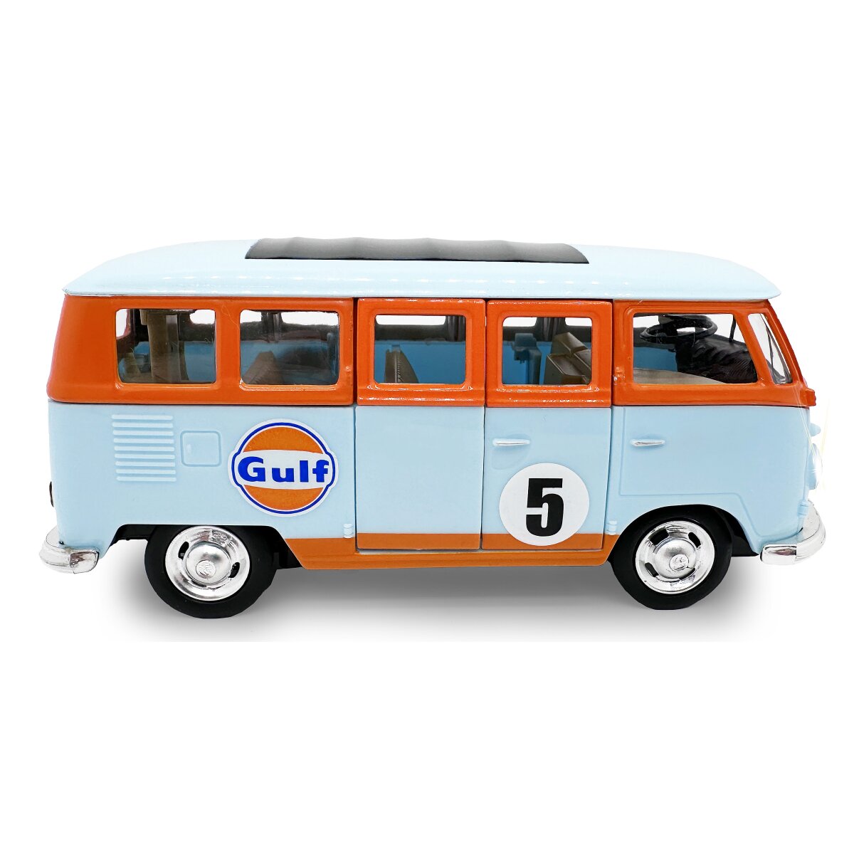 JAMARA Volkwagen T1 Diecast 1:30 light blue incl. Button cells