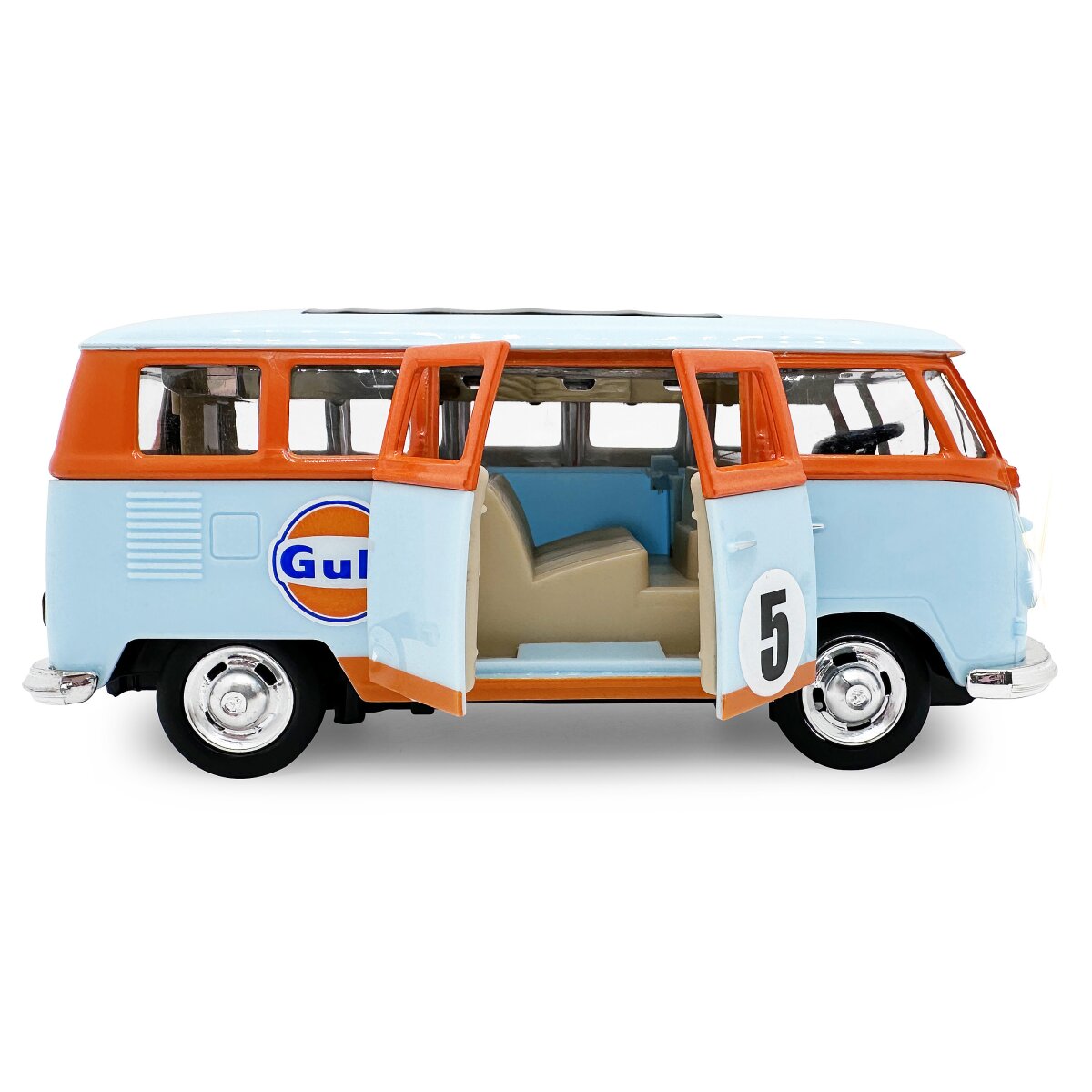 JAMARA Volkwagen T1 Diecast 1:30 light blue incl. Button cells