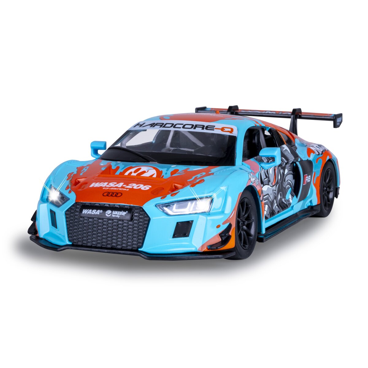 JAMARA Audi R8 LMS Diecast 1:24 blue incl. Button cells