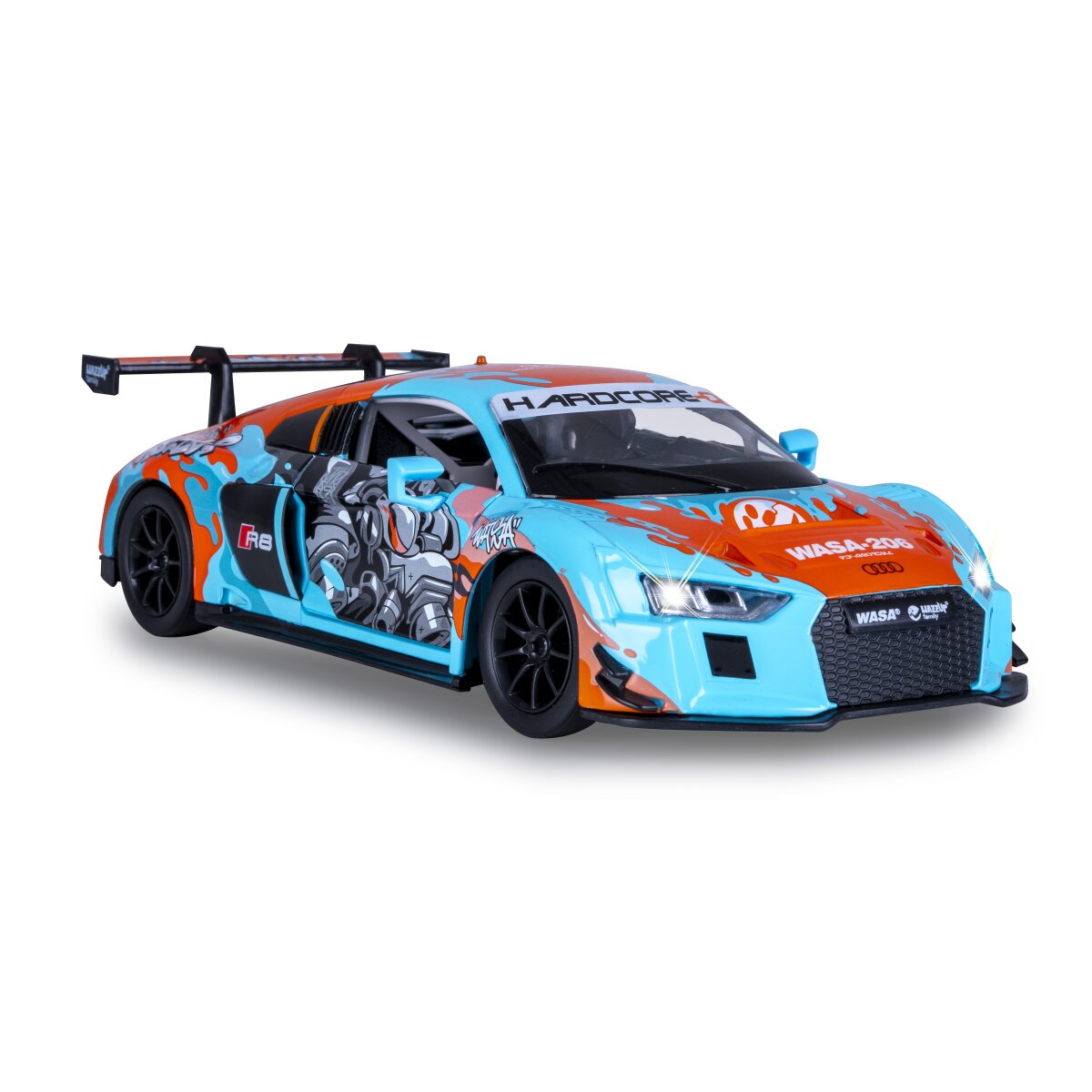 JAMARA Audi R8 LMS Diecast 1:24 blue incl. Button cells