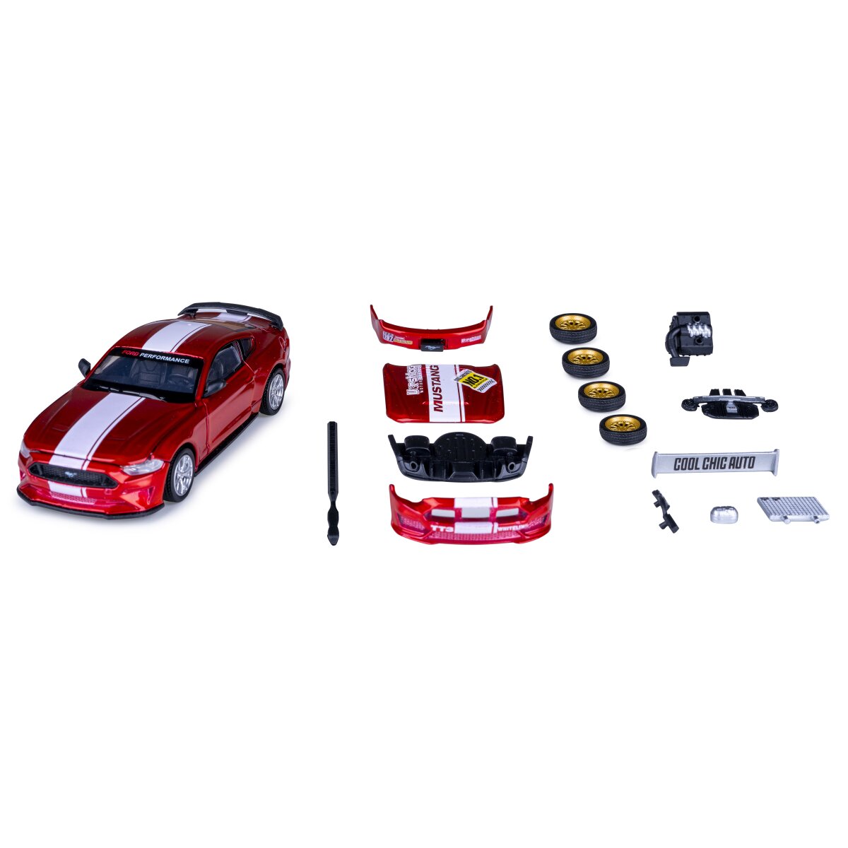 JAMARA Ford Mustang GT Diecast 1:42 red 2in1