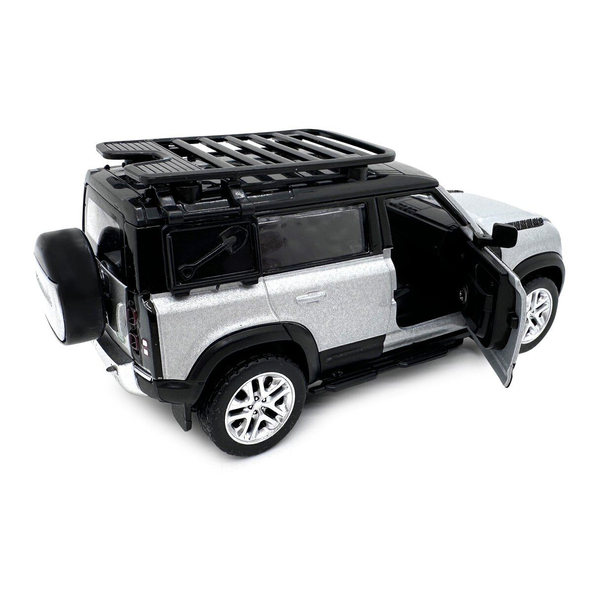 JAMARA Land Rover Defender 110 Diecast 1:43 silver 2in1