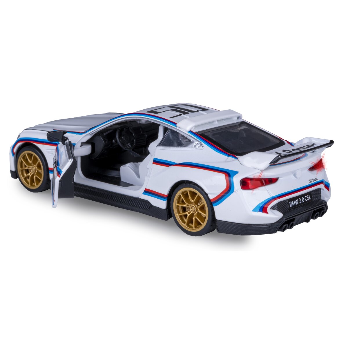 JAMARA BMW 3.0 CSL Diecast 1:34 white incl. Button cells