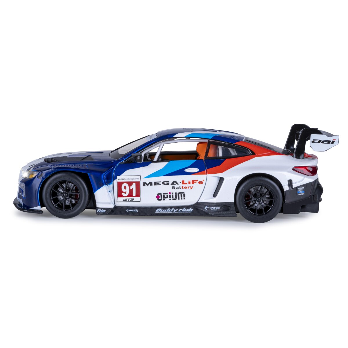 JAMARA BMW M4 GT3 Diecast 1:24 white incl. Button cells