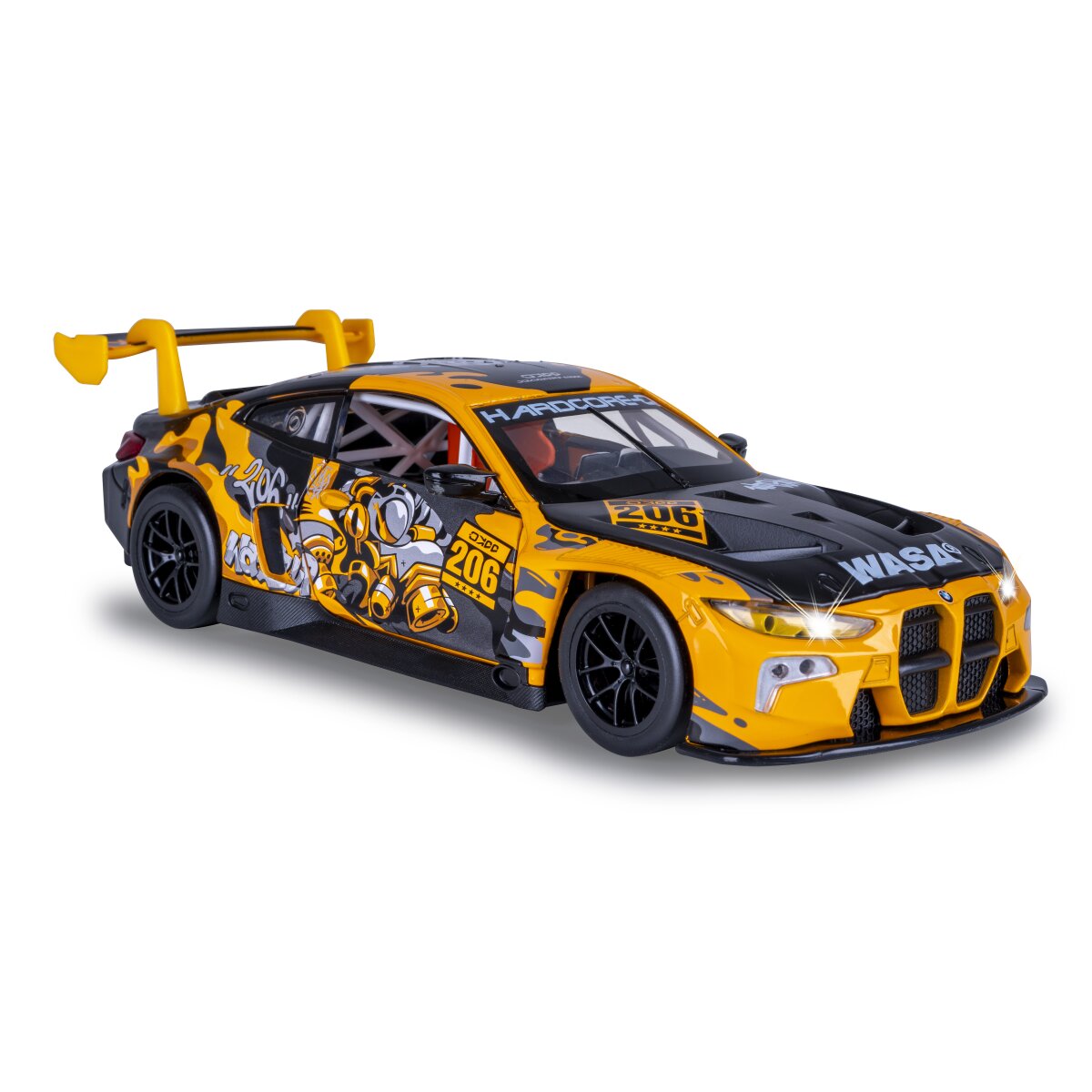 JAMARA BMW M4 GT3 Diecast 1:24 yellow incl. Button cells