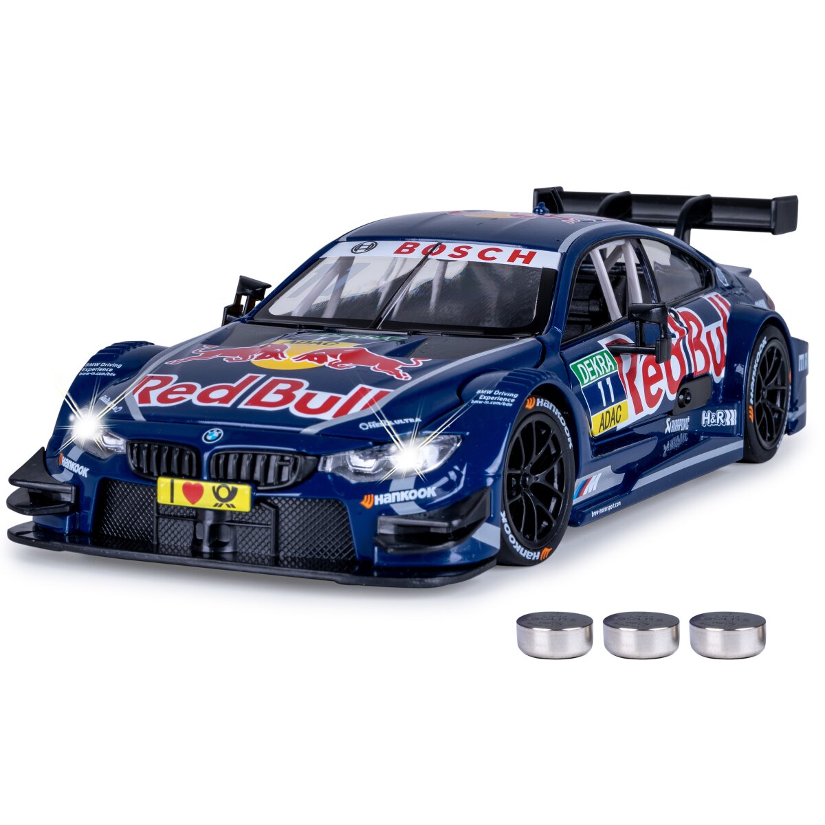JAMARA BMW M4 DTM Diecast 1:24 blue incl. Button cells