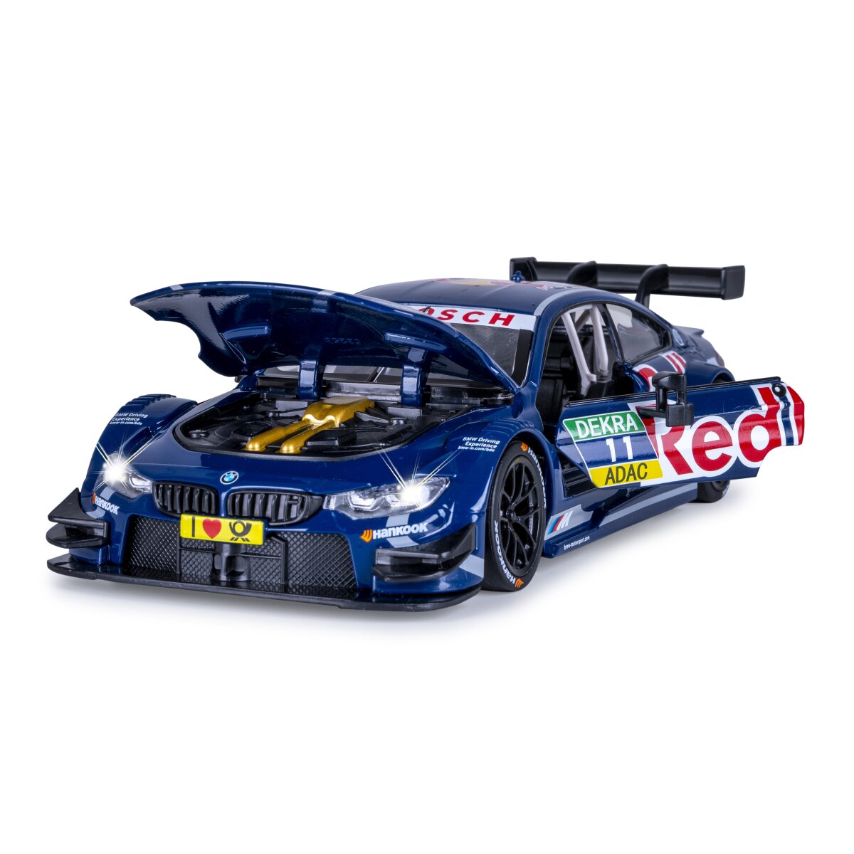 JAMARA BMW M4 DTM Diecast 1:24 blue incl. Button cells