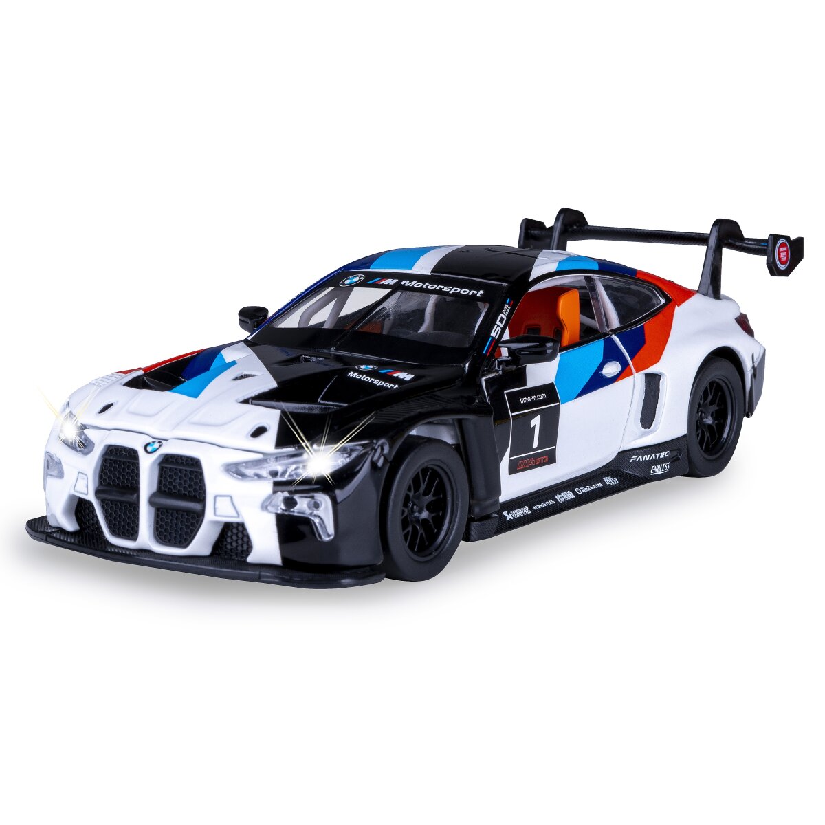 JAMARA BMW M4 GT3 Diecast 1:32 white incl. Button cells