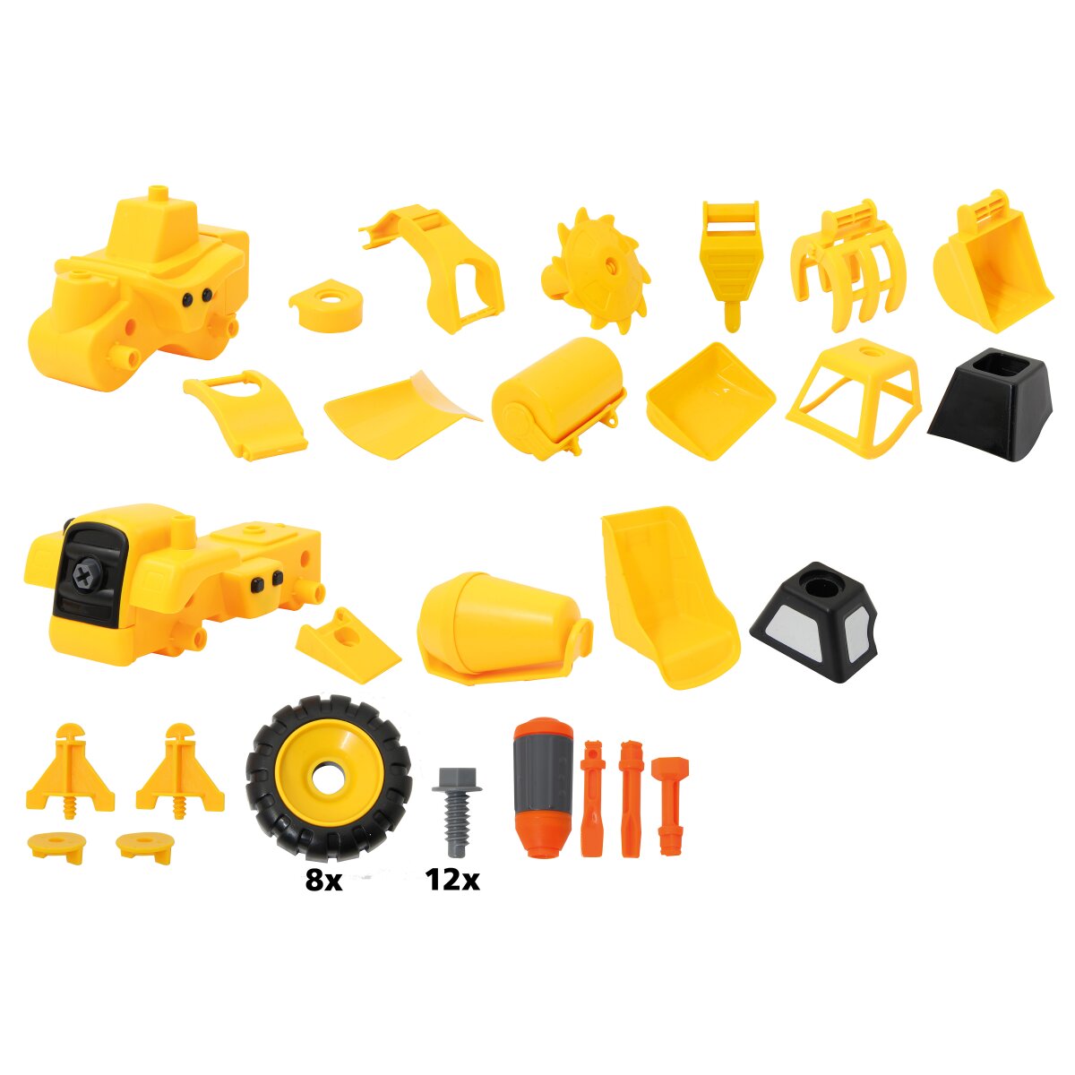 JAMARA Construction Vehicles Set 9in2