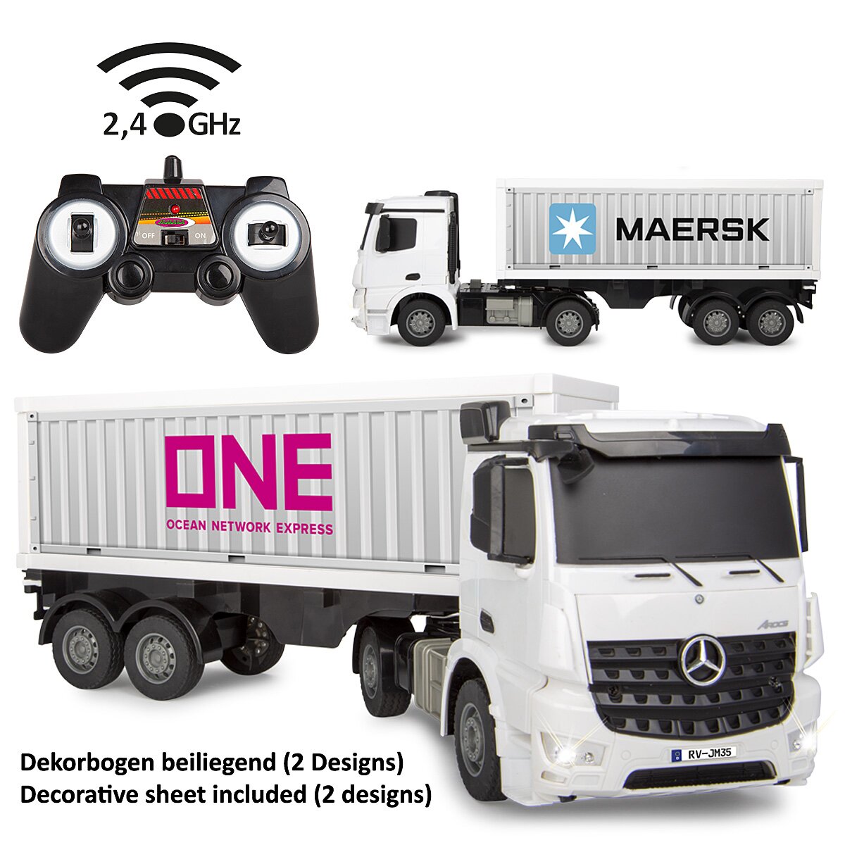 JAMARA Container Truck Mercedes-Benz Arocs 1:26 2,4GHz