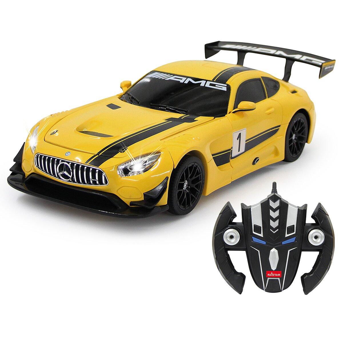 JAMARA Mercedes-Benz AMG GT3 1:14 yellow 2,4GHz transformable