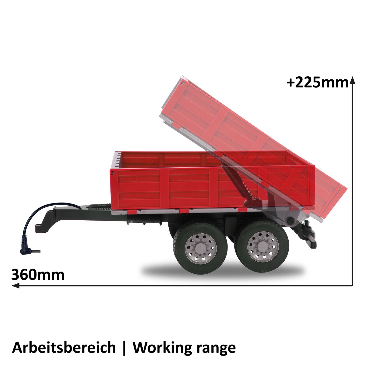 JAMARA Tipper red for RC-Traktor 1:16