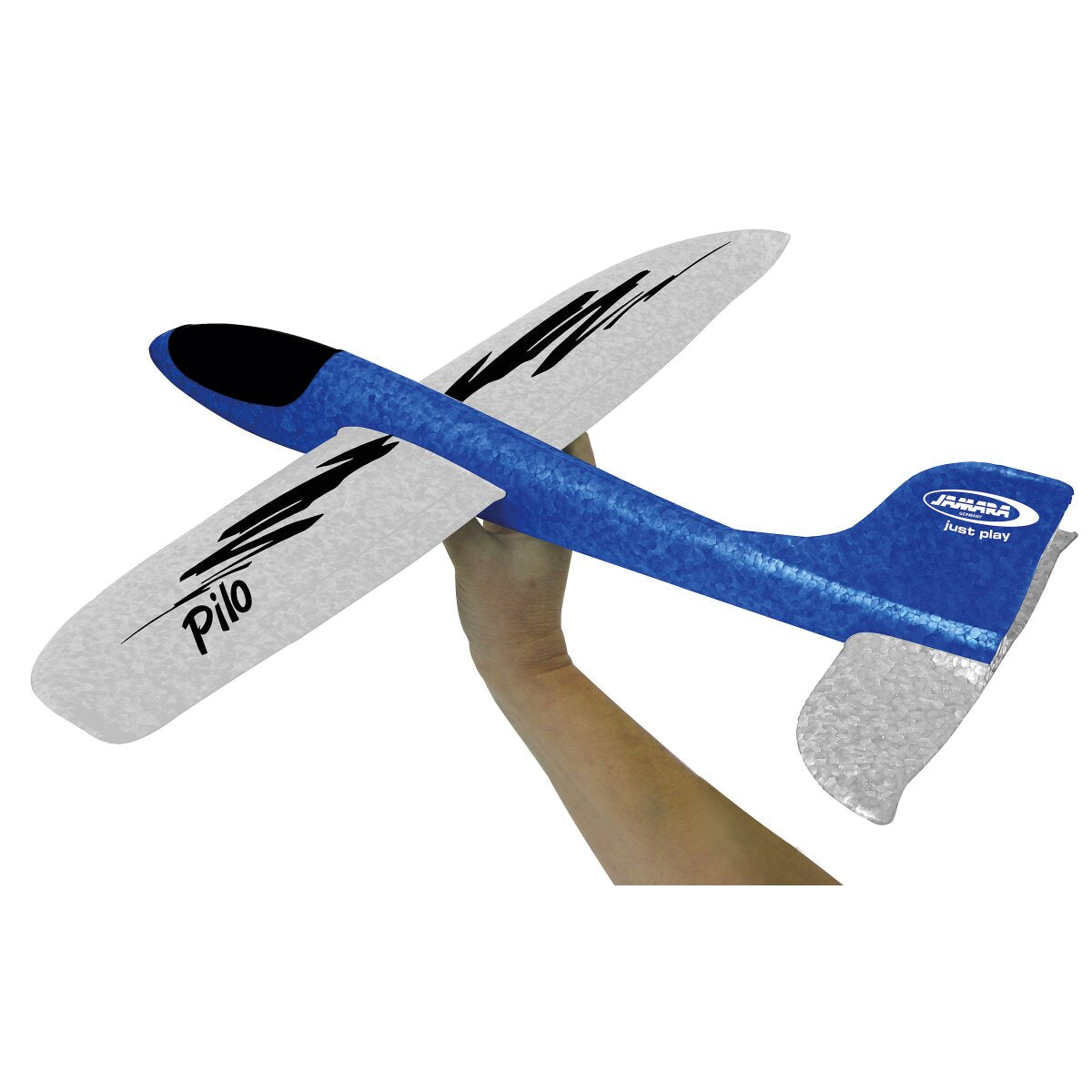JAMARA Pilo Foam Hand Launch Glider EPP wing white fuselage blue