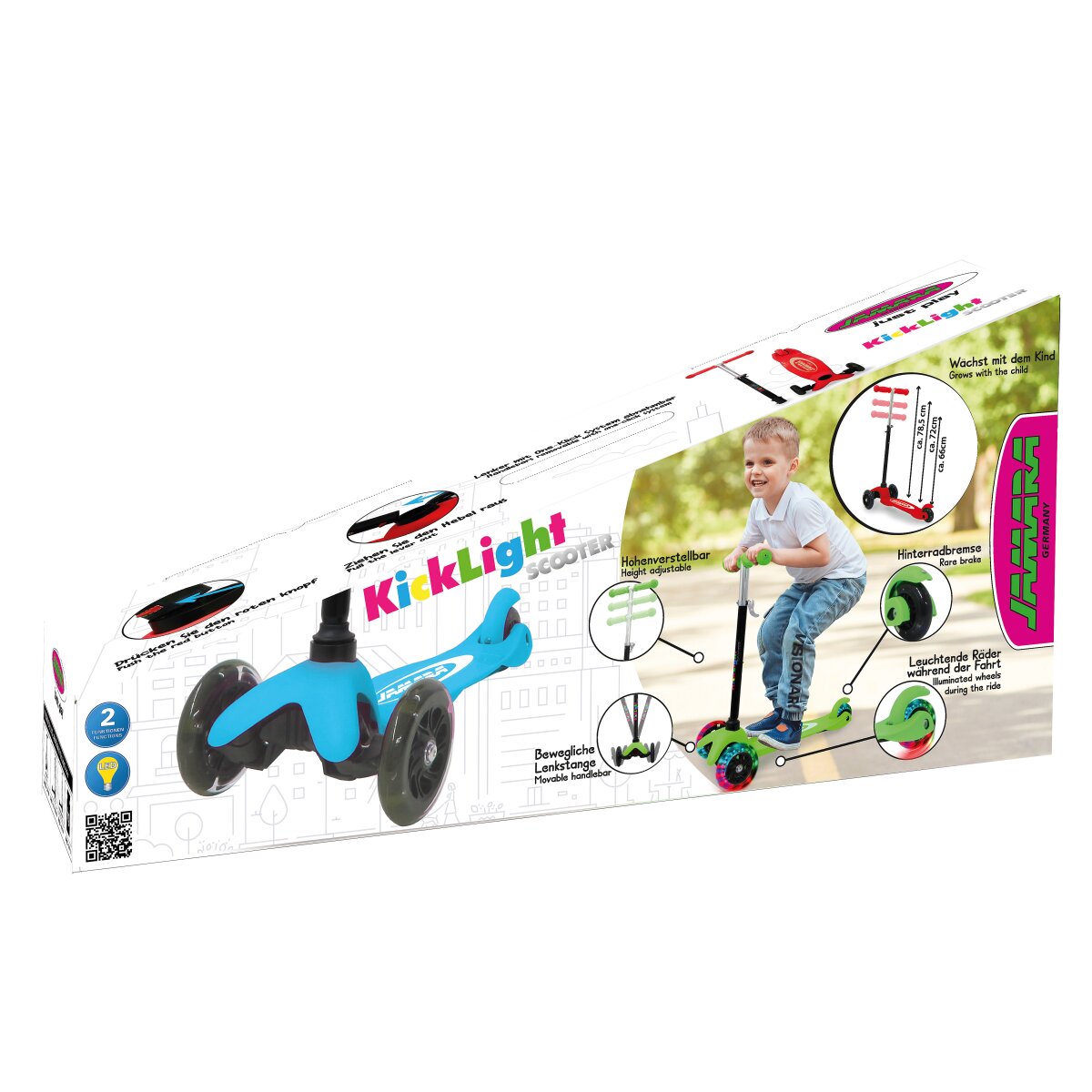 JAMARA KickLight Scooter red