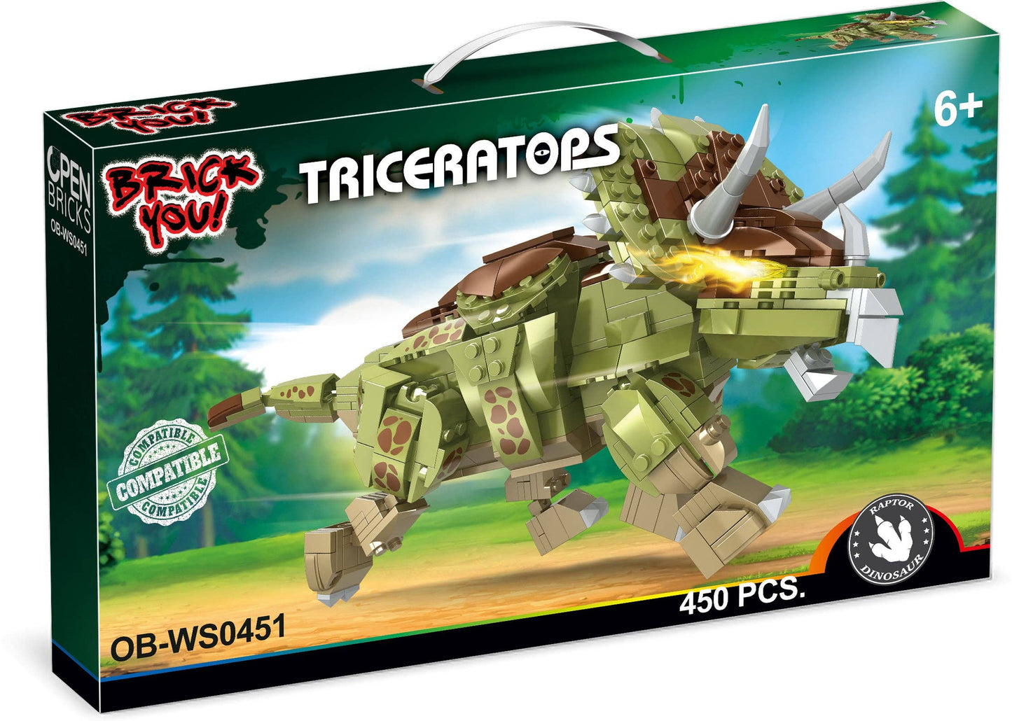 ÖPPNA BRICKS - Triceratops