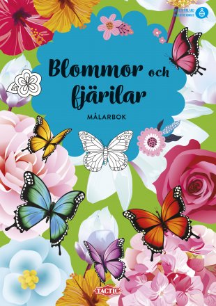 Tactic Blommor och fjärilar målarbok