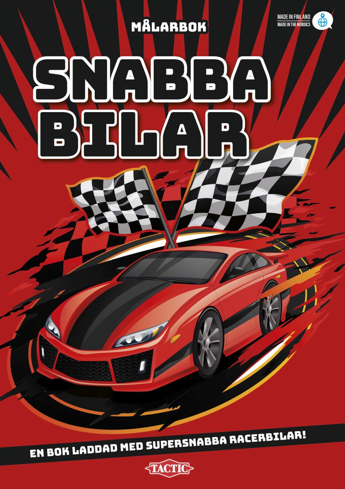 Tactic Snabba bilar målarbok