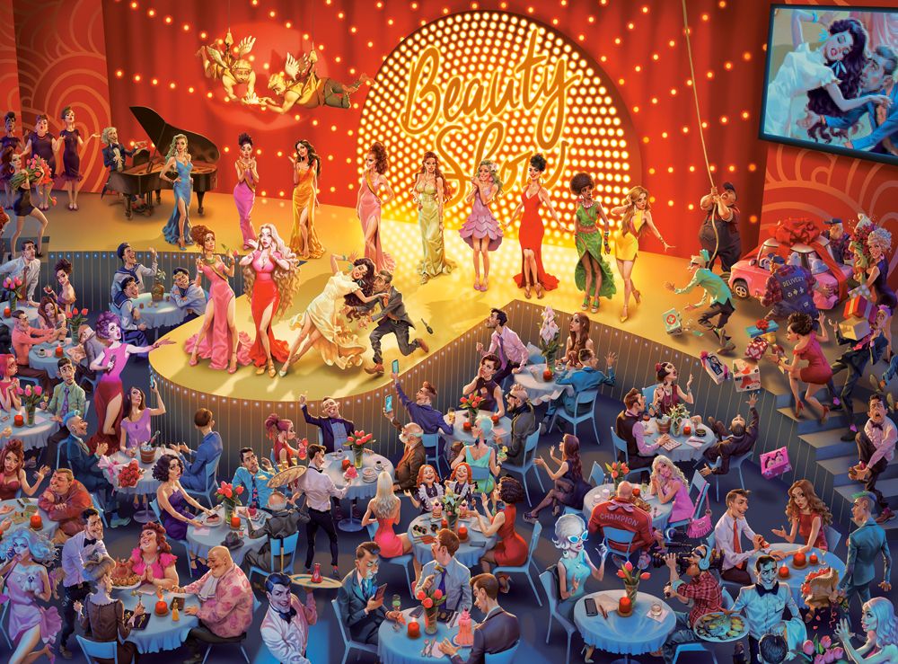 KIDEK pussel - Beauty Show, 2000-bitar, Art Collection