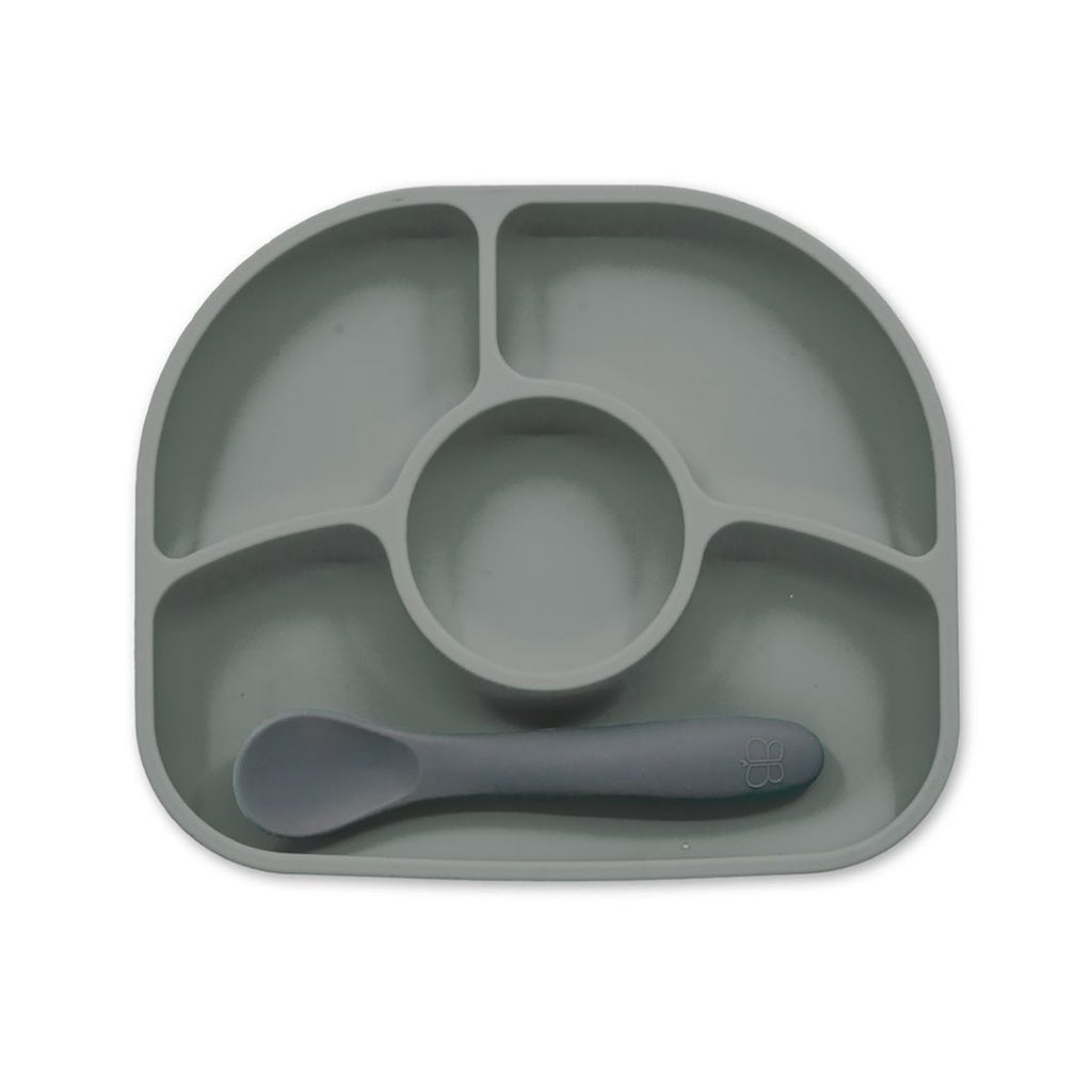 Roll About Tallrik och Sked Grå