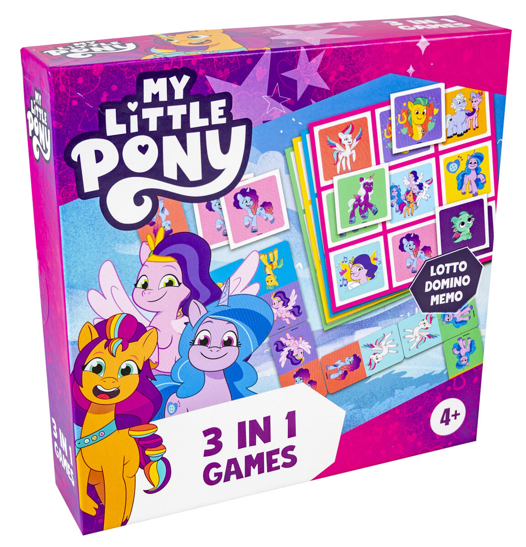 Tactic My Little Pony 3 i 1 Spelset