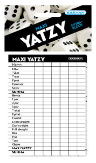 KÄRNAN - SPEL EXTRABLOCK TILL YATZY