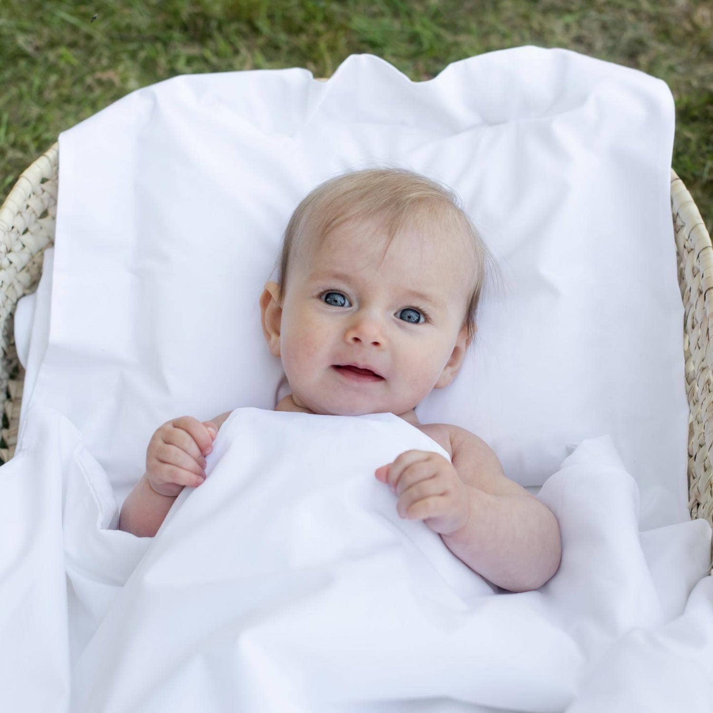 Örngott 2 st baby vit klassisk GOTS