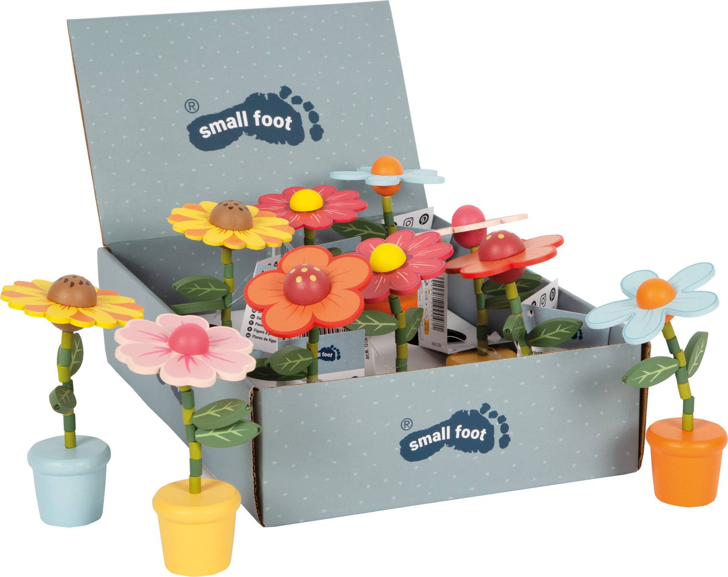 small foot Visa tryckfigurer blommor | Tryckfigurer | Träleksaker
