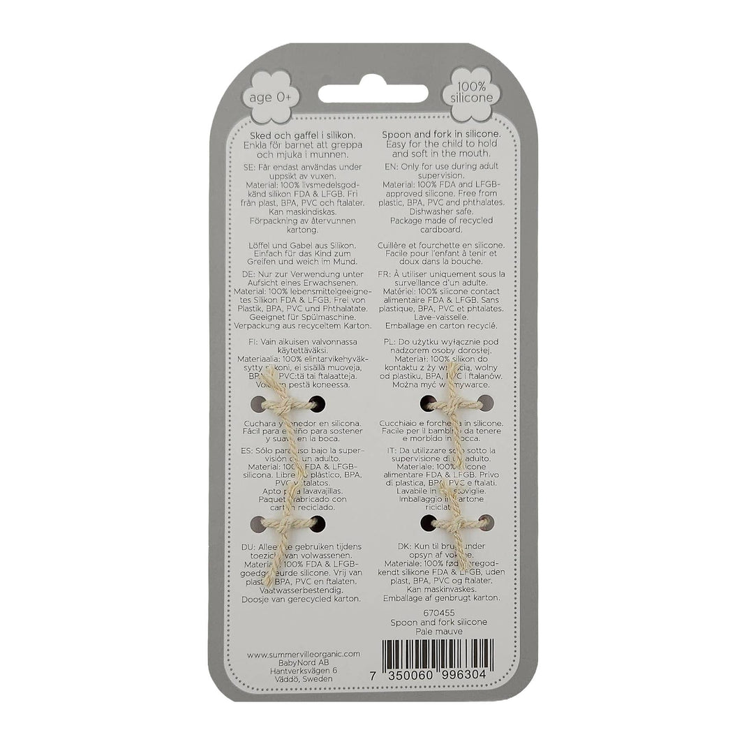 Summerville organic silikonsked och gaffel