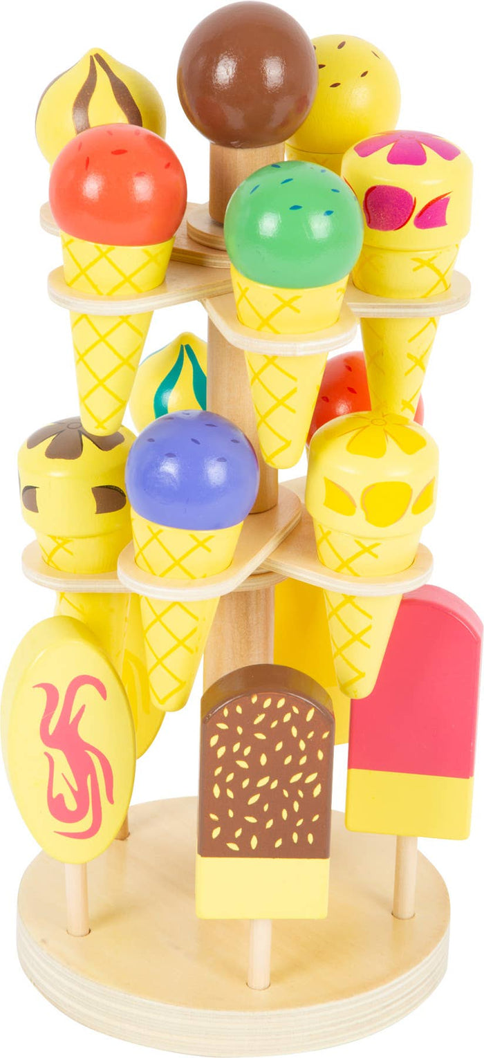 small foot Mobilt glassställ i trä