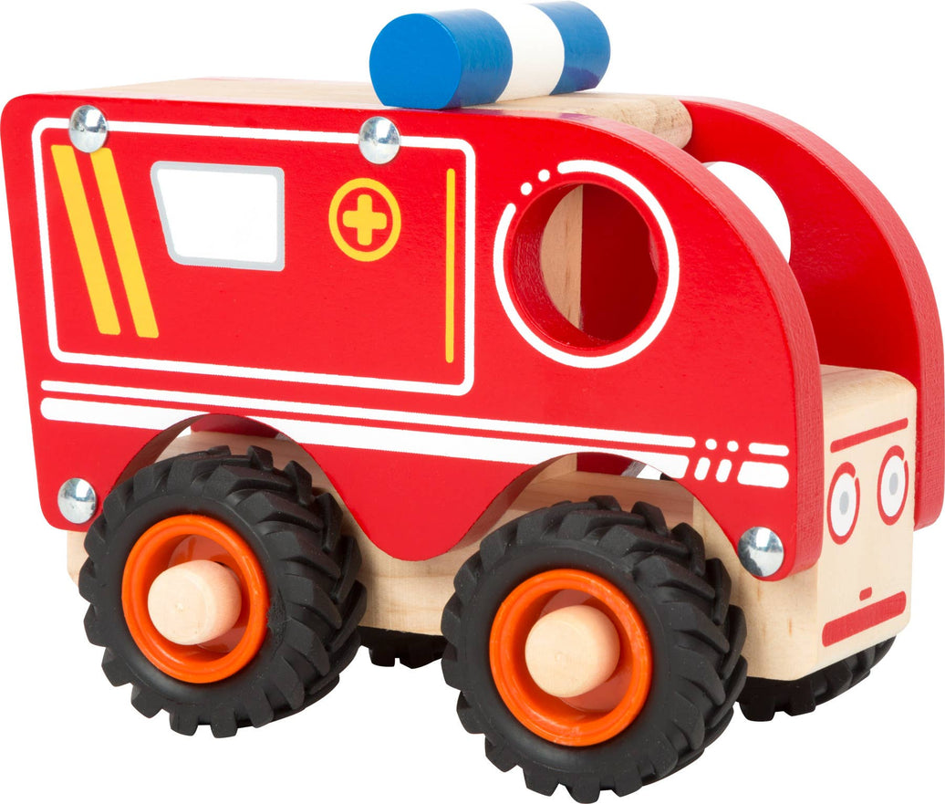 small foot Ambulans i trä