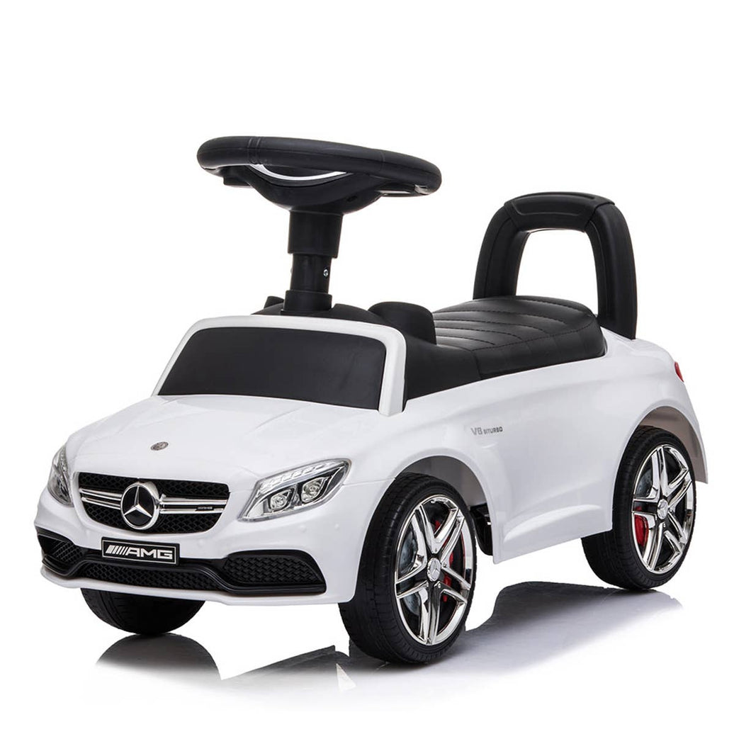 Mercedes AMG C63 kupe vit barnvagn
