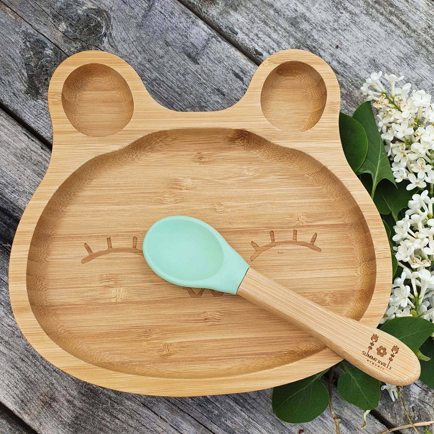 Summerville organic Barn Bambu Porslin Kanin Cameo Grön