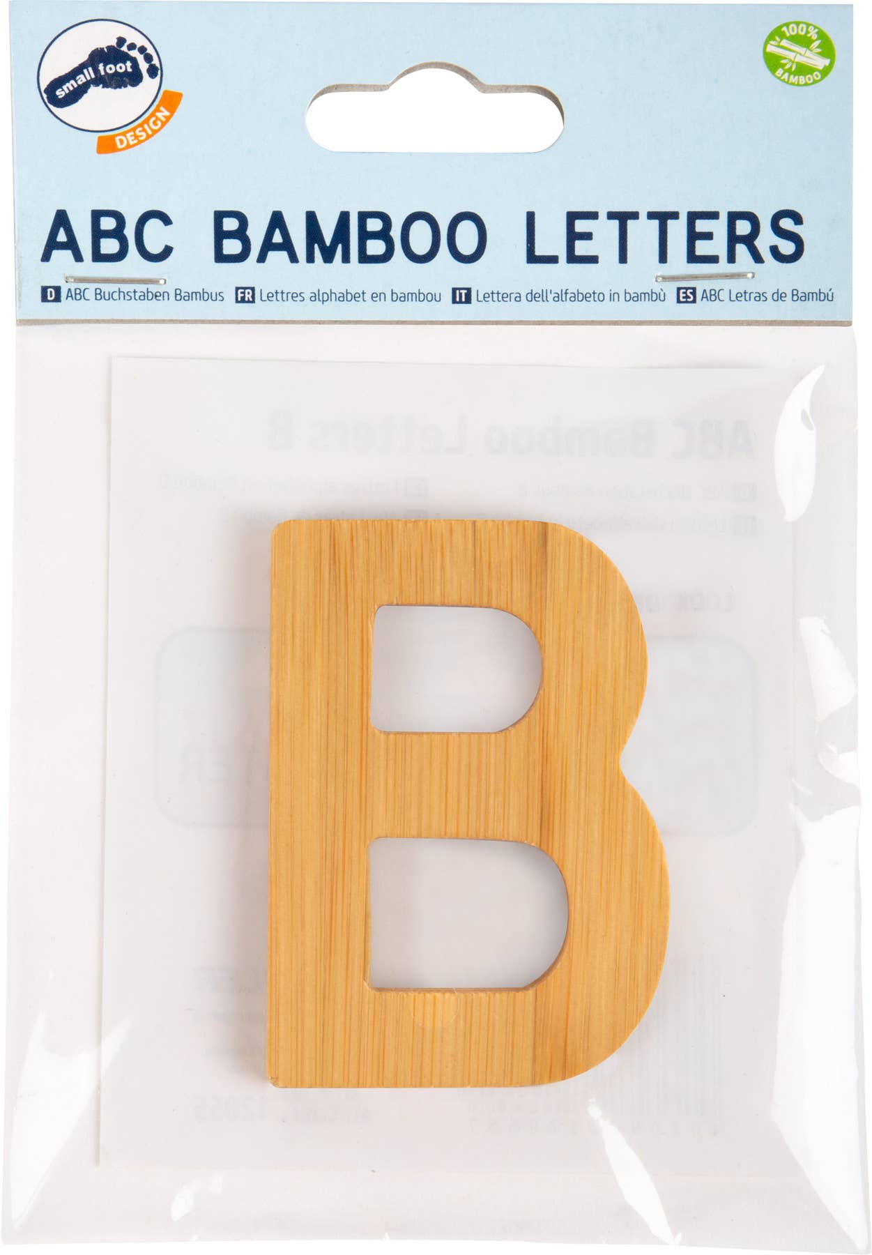 small foot ABC bokstäver bambu B | brev tåg | trä