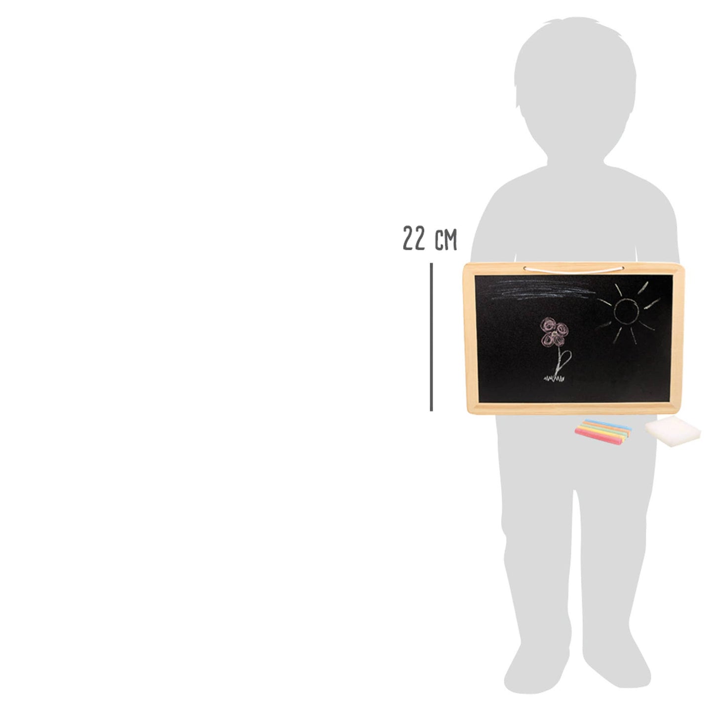 small foot small foot Blackboard Colourful Chalk | Svarta tavlor och skolmaterial | Trä