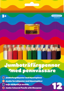 Kärnan - TRÄFÄRGPENNOR 12 ST HALV-JUMBO